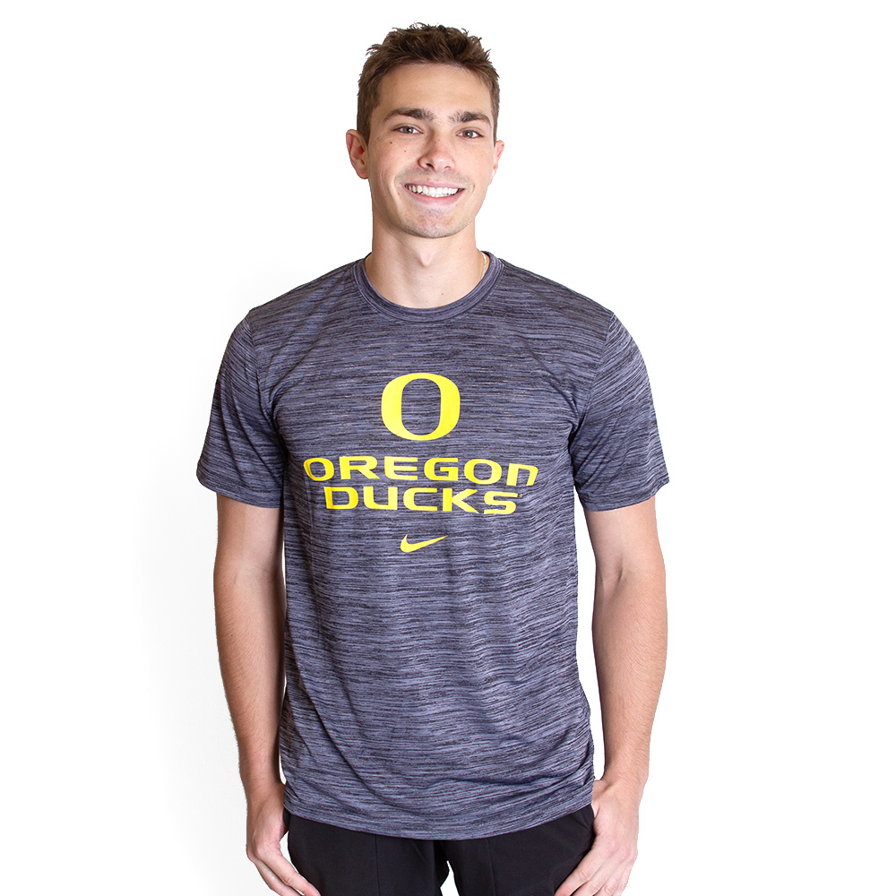 Classic Oregon O, Nike, Black, Crew Neck, Performance/Dri-FIT, Men, Velocity, T-Shirt, 783135